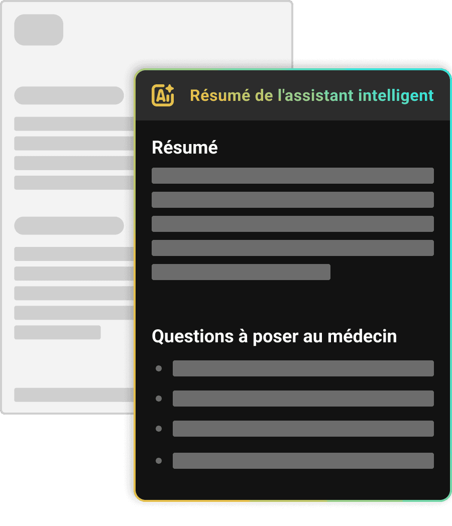 Résumé des examens médicaux par intelligence artificielle