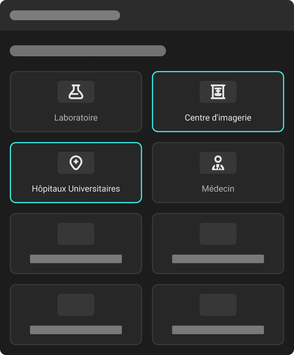 Sélection d’un centre d’imagerie pour autoriser la récupération automatique des examens via procuration